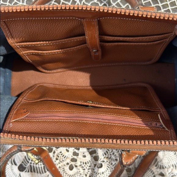 Dooney & Bourke Blue and Tan Crossbody Bag with Adjustable Strap - Picture 5 of 6